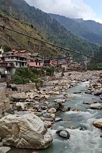 Visitors document scenic Manikaran Sahib Gurudwara in Kasol valley