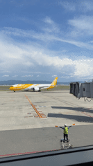 Morning airport operations observed at Kansai International Airport