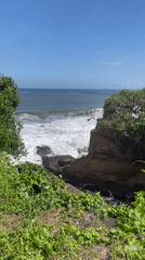 Coastal cliffs and temple grounds in Selemadeg, Bali
