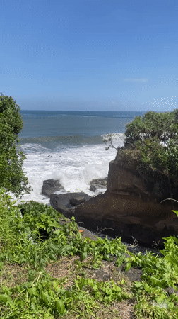 Coastal cliffs and temple grounds in Selemadeg, Bali
