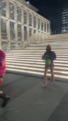Late night pedestrians observed near LA City Hall