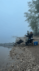 Evening fishing session yields multiple catches in misty Chaikovsky