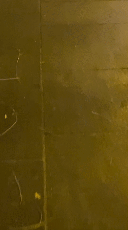 Night skateboarder spotted on Barcelona streets amid yellow lighting
