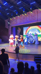 Costumed character stage show at Bellis Deluxe Hotel, Serik