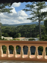 Tourist captures scenic Da Lat valley views from balcony