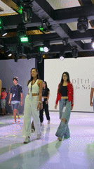 Fashion show documented by attendees in Denpasar, Indonesia