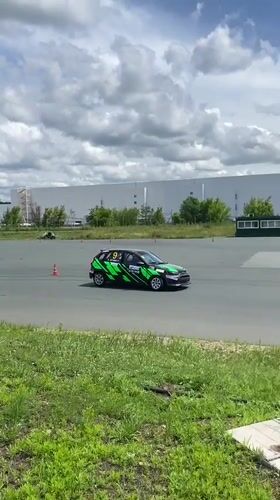 Drift event in Svetloe Pole, cars sliding cones all morning