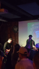 Live band performs at small Moscow venue