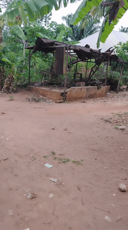 Rural Nigerian village daily life documented in morning hours