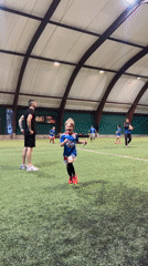 Youth soccer practice session at indoor facility in Podgorica
