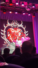 Dance studio hosts morning theatrical performance with projected backdrops