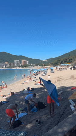 Morning life documented across Budva's beaches and streets