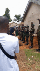 Nigerian military funeral ceremony held with rifle salute