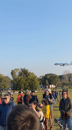 Argentina fans gather with drums in Buenos Aires park