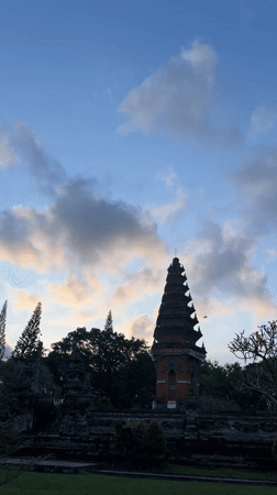 Traditional Balinese cemetery documented in Tunjuk, Indonesia