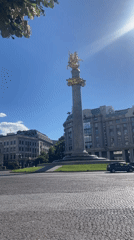Midday stroll through central Tbilisi's streets and plazas