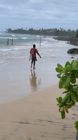 Early morning beach scenes captured along Sri Lanka's southern coast