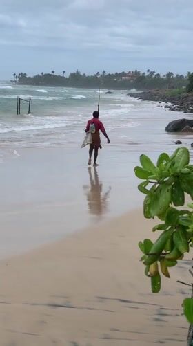Early morning beach scenes captured along Sri Lanka's southern coast