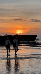 Beach sunset scenes and scooter rides captured in North Kuta