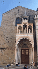 Everyday moments captured around Bergamo's historic center Saturday afternoon
