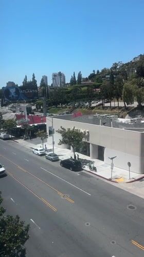 Normal traffic captured on West Hollywood street