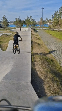 Cyclist documents recreational ride through Kokshetau landmarks and bike parks