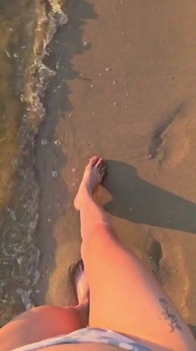 Sunset beach hangout on the Mykolaiv shoreline