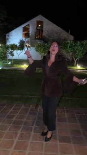 Woman enjoys evening wine tour across Napareuli venues