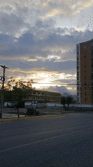 Empty street captured at dusk in Juan Griego, Venezuela