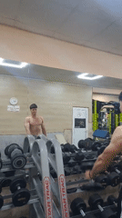 Workout session documented at Burgas gym Thursday afternoon
