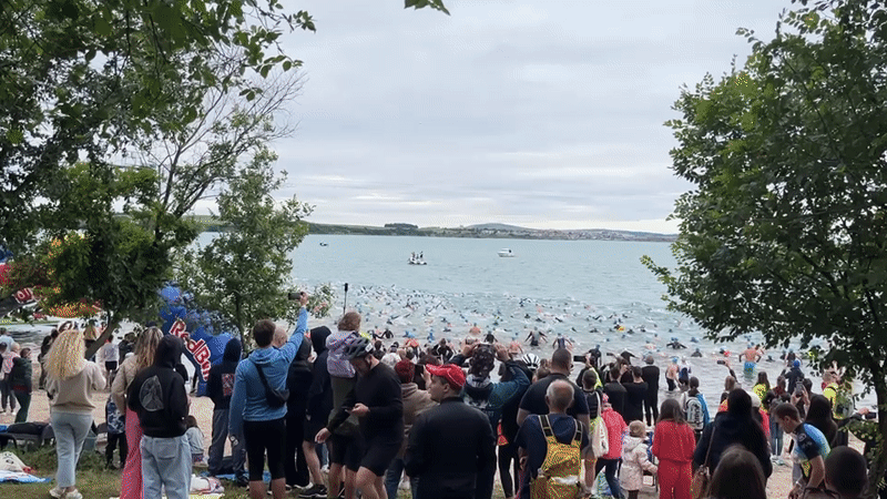 Open water swim event draws crowds in Burgas, Bulgaria