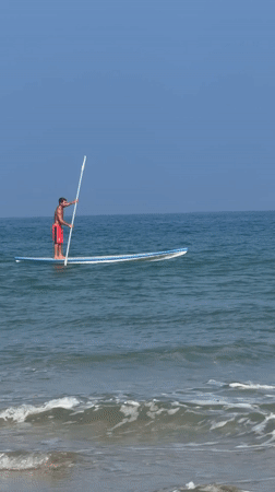 Early morning beach scenes captured in Bat Yam, Israel