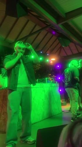 Late-night beach club scene with live music in Varna