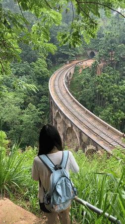 Train crosses Nine Arch Bridge as Ella comes alive