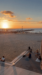 Tel Aviv Beach Sunset Activity Captured by Witnesses