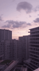 Evening skyline documented in Esenyurt, Turkey during colorful dusk