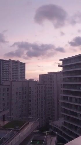 Evening skyline documented in Esenyurt, Turkey during colorful dusk