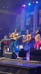 Live band performs with dancers on Ikeja stage