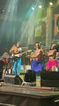 Live band performs with dancers on Ikeja stage