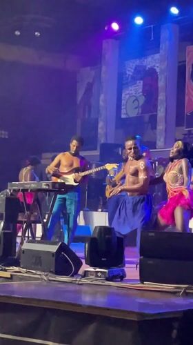 Live band performs with dancers on Ikeja stage