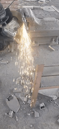Metal cutting work observed in Karnobat workshop