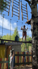 Children enjoy adventure park activities in Chaikovsky, Russia