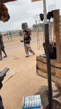 Morning street life unfolds in Bukuru, Nigeria market area
