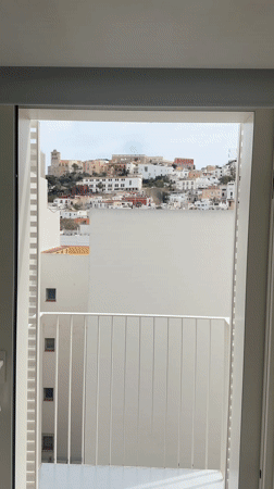 Hotel vacation moments captured across Ibiza terrace and room