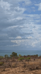 Changing skies captured over Mui Ne's arid coastal landscape