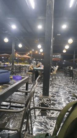 Nighttime dining scene documented at Glameunasah Baro restaurant