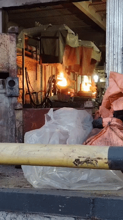 Night shift worker documents furnace operations at Russian facility