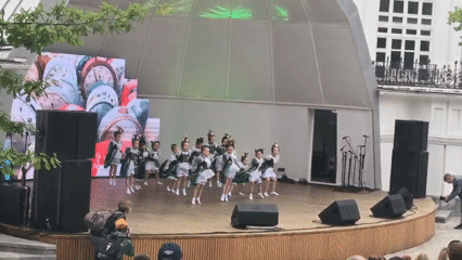 Russian cultural festival features children's performances and Pushkin poetry displays