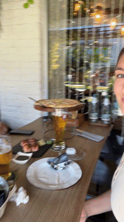 Man enjoys seafood lunch at Sochi restaurant