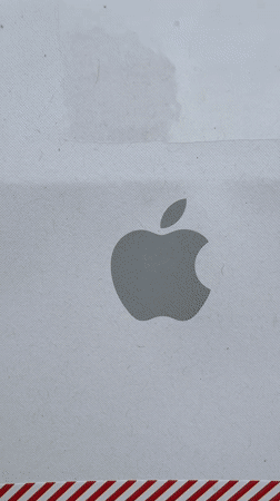 Goofing around outside with a fresh Apple store haul